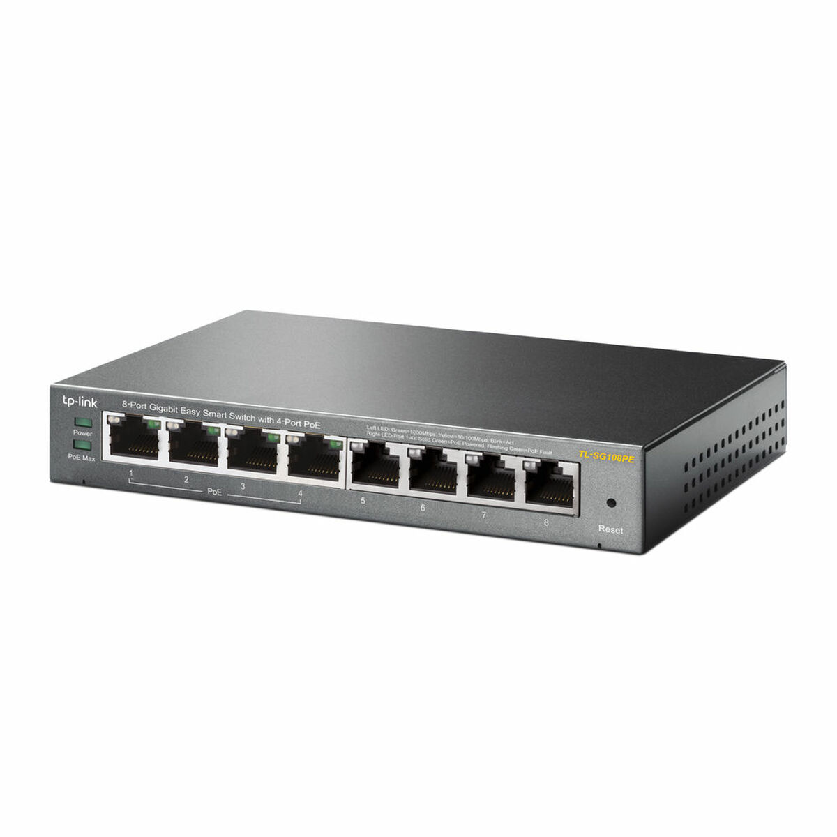 Centralka Switch na biurko TP-Link TL-SG108PE Szary